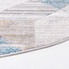 Dresden Elegance Collection Area Rug - Meissen Round Blue  lifestyle 29