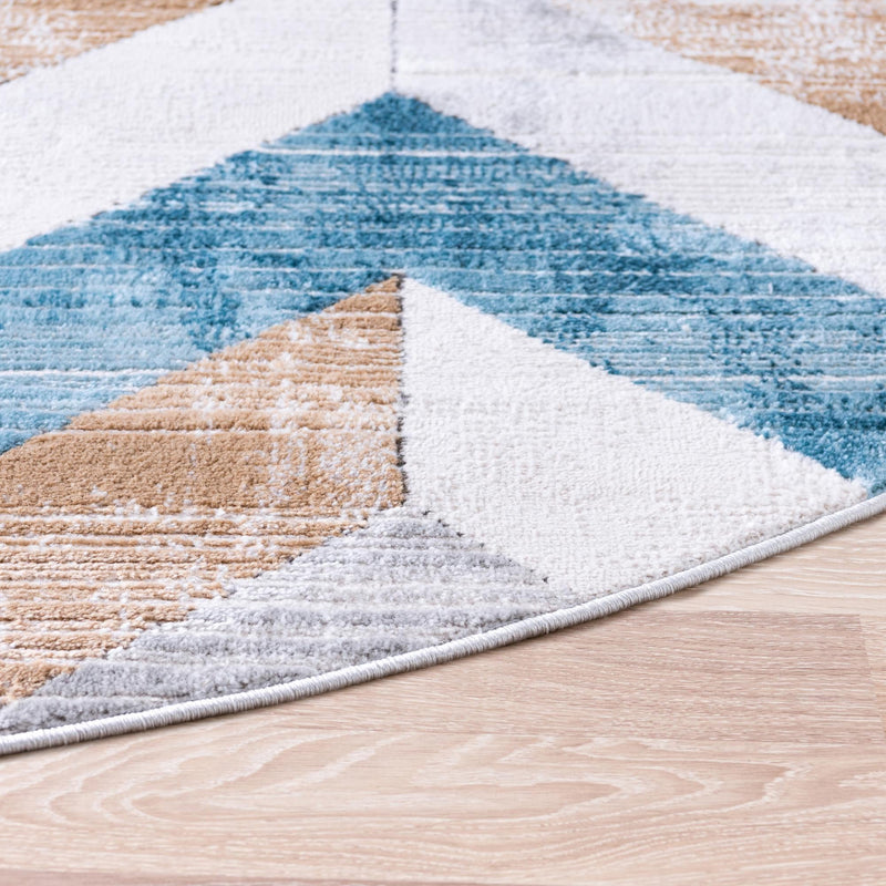 Dresden Elegance Collection Area Rug -  Bautzen Round Blue  lifestyle 32