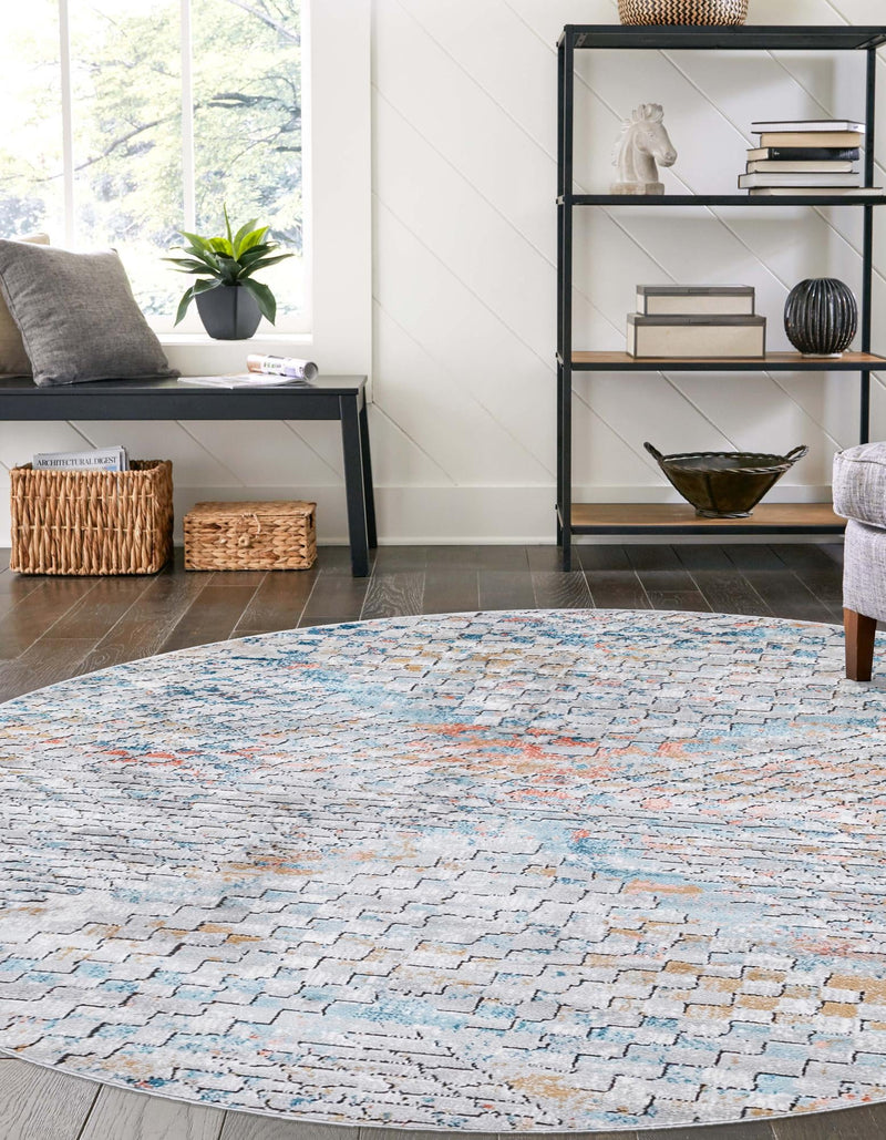 Dresden Elegance Collection Area Rug -  Freiberg Round Multi  lifestyle 19