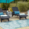 Garden Terrace Escape Collection Area Rug - Verdure (Light Aqua) Rectangle Light Aqua  lifestyle 19
