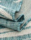 Seaside Blooms Collection Area Rug - Verdure (Light Aqua) Square Light Aqua  lifestyle 59