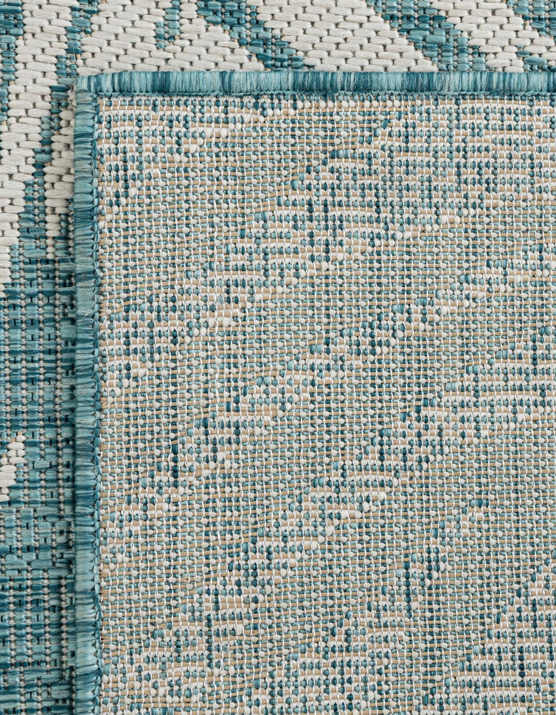 Seaside Blooms Collection Area Rug - Verdure (Light Aqua) Square Light Aqua  lifestyle 64