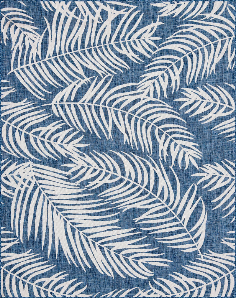 Garden Terrace Escape Collection Area Rug - Verdure (Blue) Rectangle Blue Main