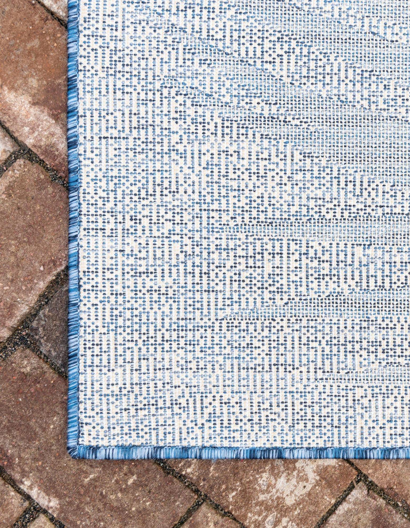 Seaside Blooms Collection Area Rug - Verdure (Blue) Rectangle Blue  lifestyle 10