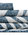Seaside Blooms Collection Area Rug - Verdure (Blue) Rectangle Blue  lifestyle 27