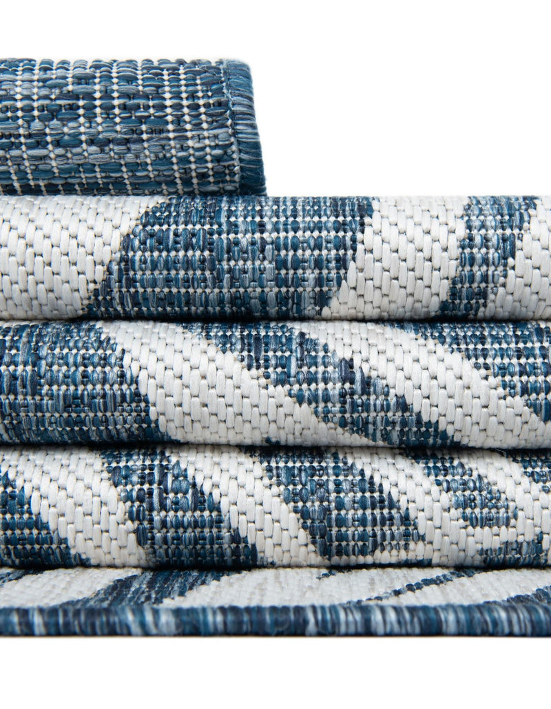 Seaside Blooms Collection Area Rug - Verdure (Blue) Rectangle Blue  lifestyle 27