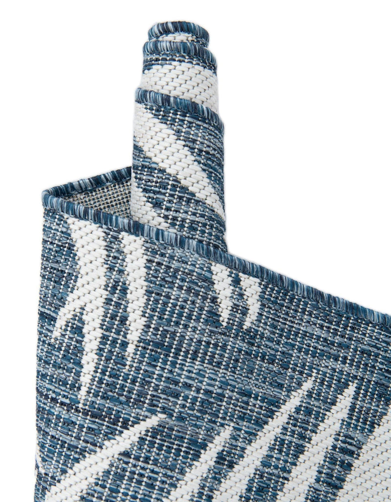 Seaside Blooms Collection Area Rug - Verdure (Blue) Rectangle Blue  lifestyle 29