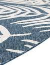Garden Terrace Escape Collection Area Rug - Verdure (Blue) Round Blue  lifestyle 15