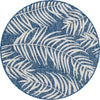 Garden Terrace Escape Collection Area Rug - Verdure (Blue) Round Blue Main