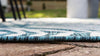 Seaside Blooms Collection Area Rug - Verdure (Teal) Rectangle Teal  lifestyle 7