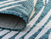 Seaside Blooms Collection Area Rug - Verdure (Teal) Rectangle Teal  lifestyle 9