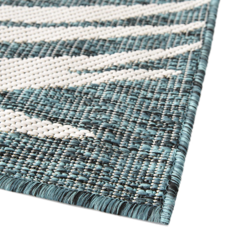 Seaside Blooms Collection Area Rug - Verdure (Teal) Rectangle Teal  lifestyle 10