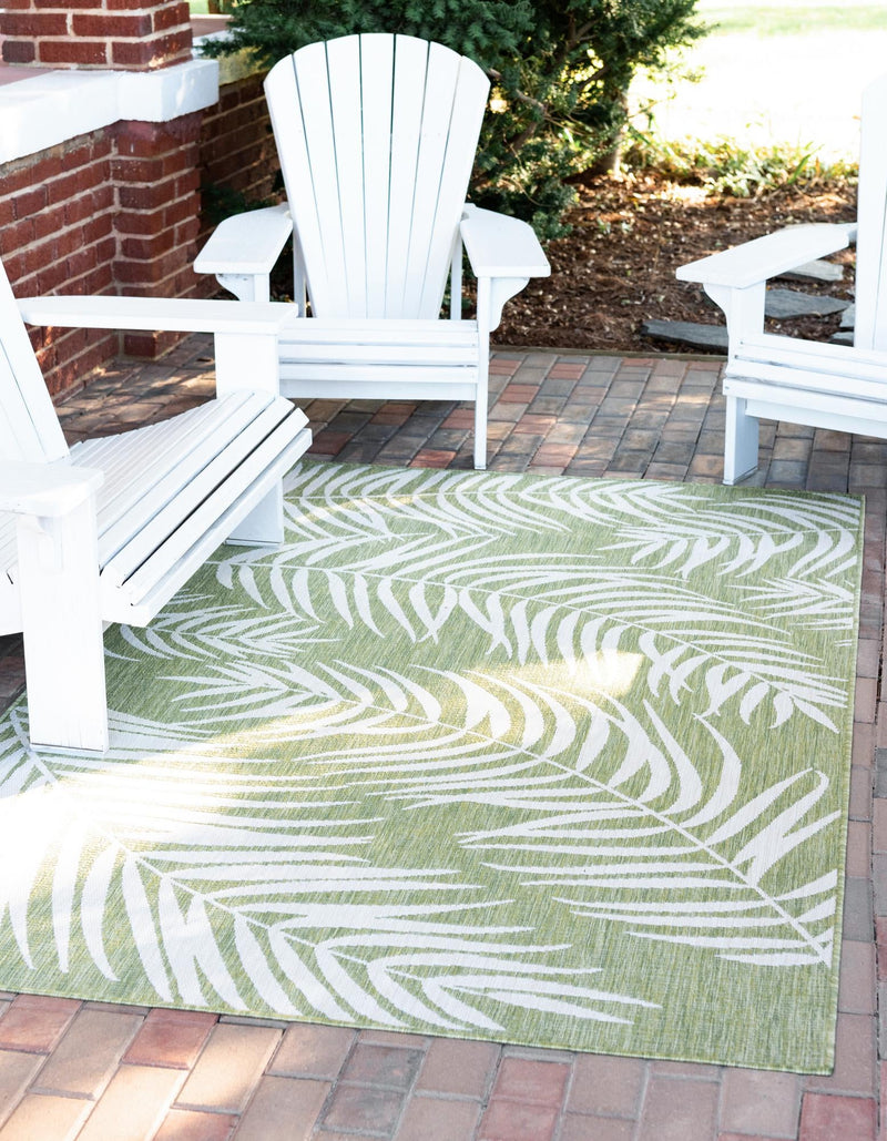 Garden Terrace Escape Collection Area Rug - Verdure (Green) Rectangle Green  lifestyle 0