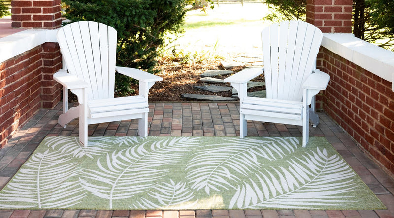Garden Terrace Escape Collection Area Rug - Verdure (Green) Rectangle Green  lifestyle 2