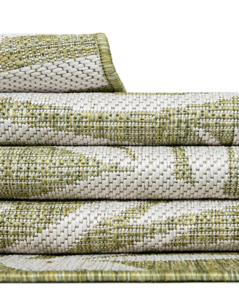 Seaside Blooms Collection Area Rug - Verdure (Green) Rectangle Green  lifestyle 31