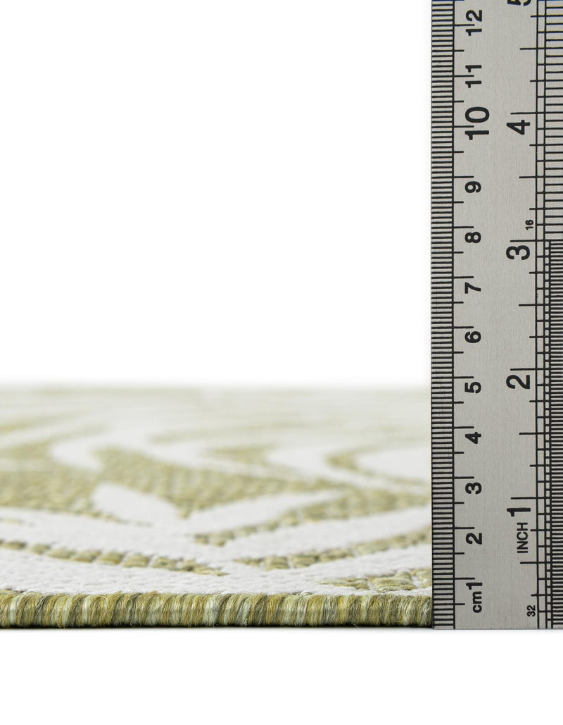Seaside Blooms Collection Area Rug - Verdure (Green) Rectangle Green  lifestyle 36