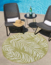 Garden Terrace Escape Collection Area Rug - Verdure (Green) Round Green  lifestyle 0