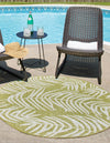 Garden Terrace Escape Collection Area Rug - Verdure (Green) Round Green  lifestyle 3