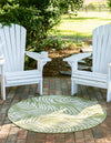 Garden Terrace Escape Collection Area Rug - Verdure (Green) Round Green  lifestyle 5