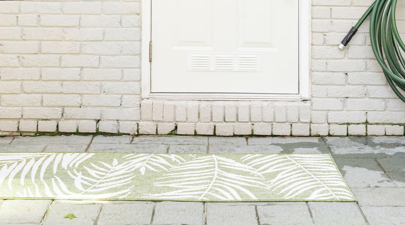 Garden Terrace Escape Collection Area Rug - Verdure (Green) Runner Green  lifestyle 3