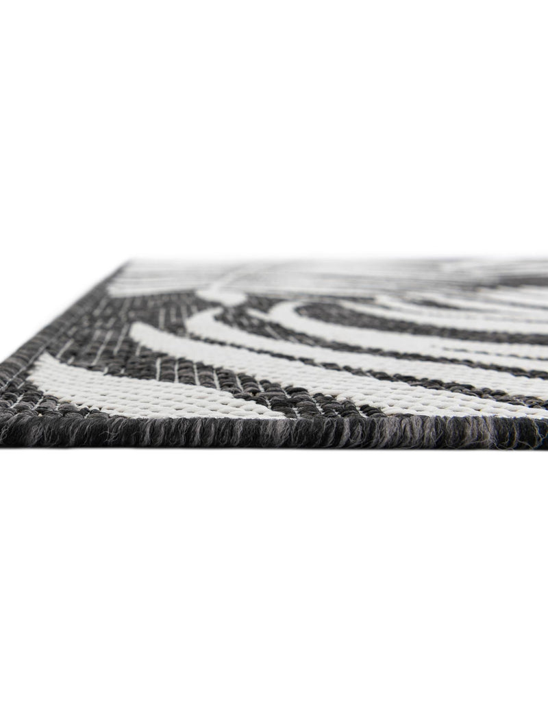 Seaside Blooms Collection Area Rug - Verdure (Charcoal) Rectangle Charcoal  lifestyle 17