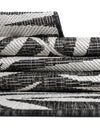 Seaside Blooms Collection Area Rug - Verdure (Charcoal) Rectangle Charcoal  lifestyle 27