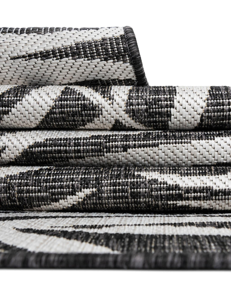 Seaside Blooms Collection Area Rug - Verdure (Charcoal) Rectangle Charcoal  lifestyle 27