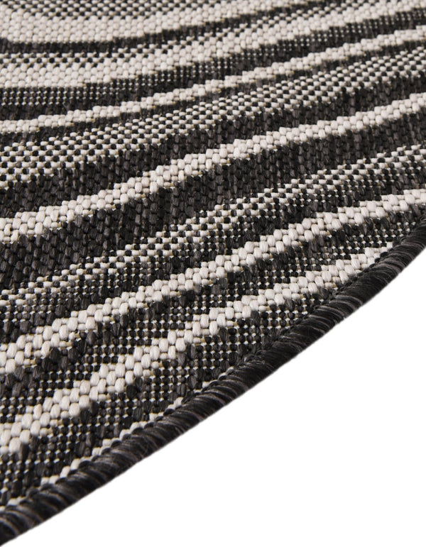 Urban Terrace Collection Area Rug - Soho Round Charcoal  lifestyle 107