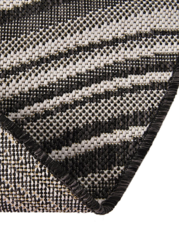 Urban Terrace Collection Area Rug - Soho Round Charcoal  lifestyle 111