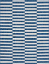 Patio Stripe Harmony Collection Area Rug - Cabana (Blue) Rectangle Blue Main