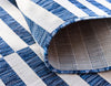Seaside Stripes Collection Area Rug - Cabana (Blue) Rectangle Blue  lifestyle 7