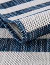 Patio Stripe Harmony Collection Area Rug - Cabana (Blue) Round Blue  lifestyle 8