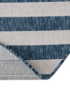 Patio Stripe Harmony Collection Area Rug - Cabana (Blue) Round Blue  lifestyle 14