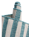 Seaside Stripes Collection Area Rug - Cabana (Light Aqua) Rectangle Light Aqua  lifestyle 6