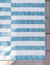 Seaside Stripes Collection Area Rug - Cabana (Light Aqua) Rectangle Light Aqua  lifestyle 13