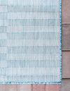 Seaside Stripes Collection Area Rug - Cabana (Light Aqua) Rectangle Light Aqua  lifestyle 14