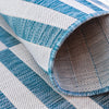 Patio Stripe Harmony Collection Area Rug - Cabana (Light Aqua) Round Light Aqua  lifestyle 11