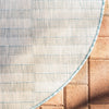 Patio Stripe Harmony Collection Area Rug - Cabana (Light Aqua) Round Light Aqua  lifestyle 15