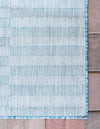 Patio Stripe Harmony Collection Area Rug - Cabana (Light Aqua) Runner Light Aqua  lifestyle 11
