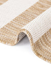 Seaside Stripes Collection Area Rug - Cabana (Taupe) Rectangle Taupe  lifestyle 50