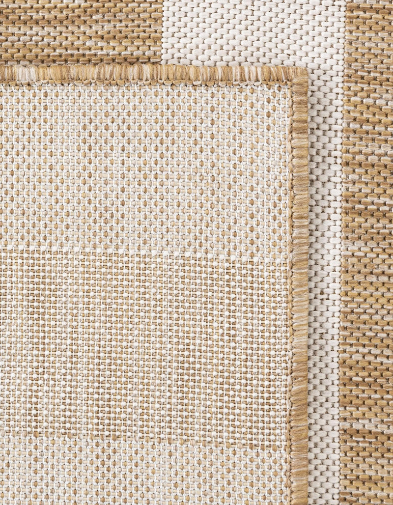 Seaside Stripes Collection Area Rug - Cabana (Taupe) Rectangle Taupe  lifestyle 54