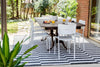 Patio Stripe Harmony Collection Area Rug - Cabana (Charcoal) Rectangle Charcoal  lifestyle 20