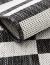 Seaside Stripes Collection Area Rug - Cabana (Charcoal) Rectangle Charcoal  lifestyle 7