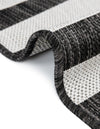 Seaside Stripes Collection Area Rug - Cabana (Charcoal) Rectangle Charcoal  lifestyle 11