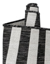 Seaside Stripes Collection Area Rug - Cabana (Charcoal) Rectangle Charcoal  lifestyle 12