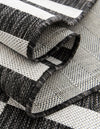 Seaside Stripes Collection Area Rug - Cabana (Charcoal) Hearth Charcoal  lifestyle 78