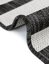 Seaside Stripes Collection Area Rug - Cabana (Charcoal) Hearth Charcoal  lifestyle 79