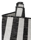 Seaside Stripes Collection Area Rug - Cabana (Charcoal) Hearth Charcoal  lifestyle 80