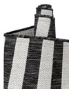 Patio Stripe Harmony Collection Area Rug - Cabana (Charcoal) Round Charcoal  lifestyle 20