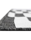 Patio Stripe Harmony Collection Area Rug - Cabana (Charcoal) Runner Charcoal  lifestyle 10